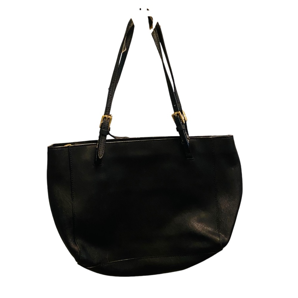 Tory Burch York Buckle Black Saffiano Leather Tote - Picture 4 of 12